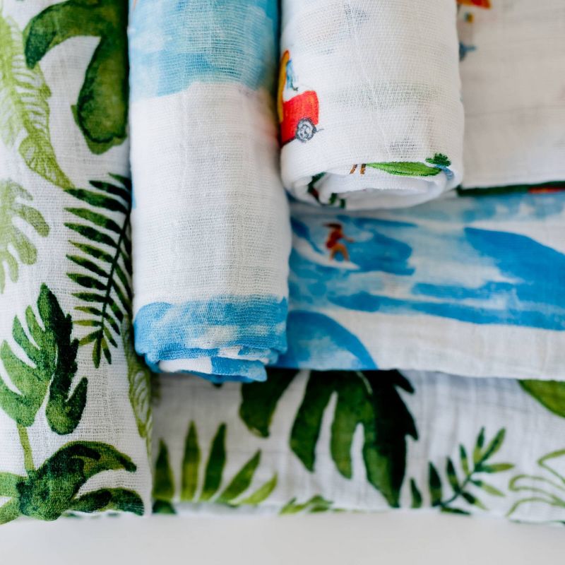 Little Unicorn Cotton Muslin Swaddle Blankets - Summer Vibe