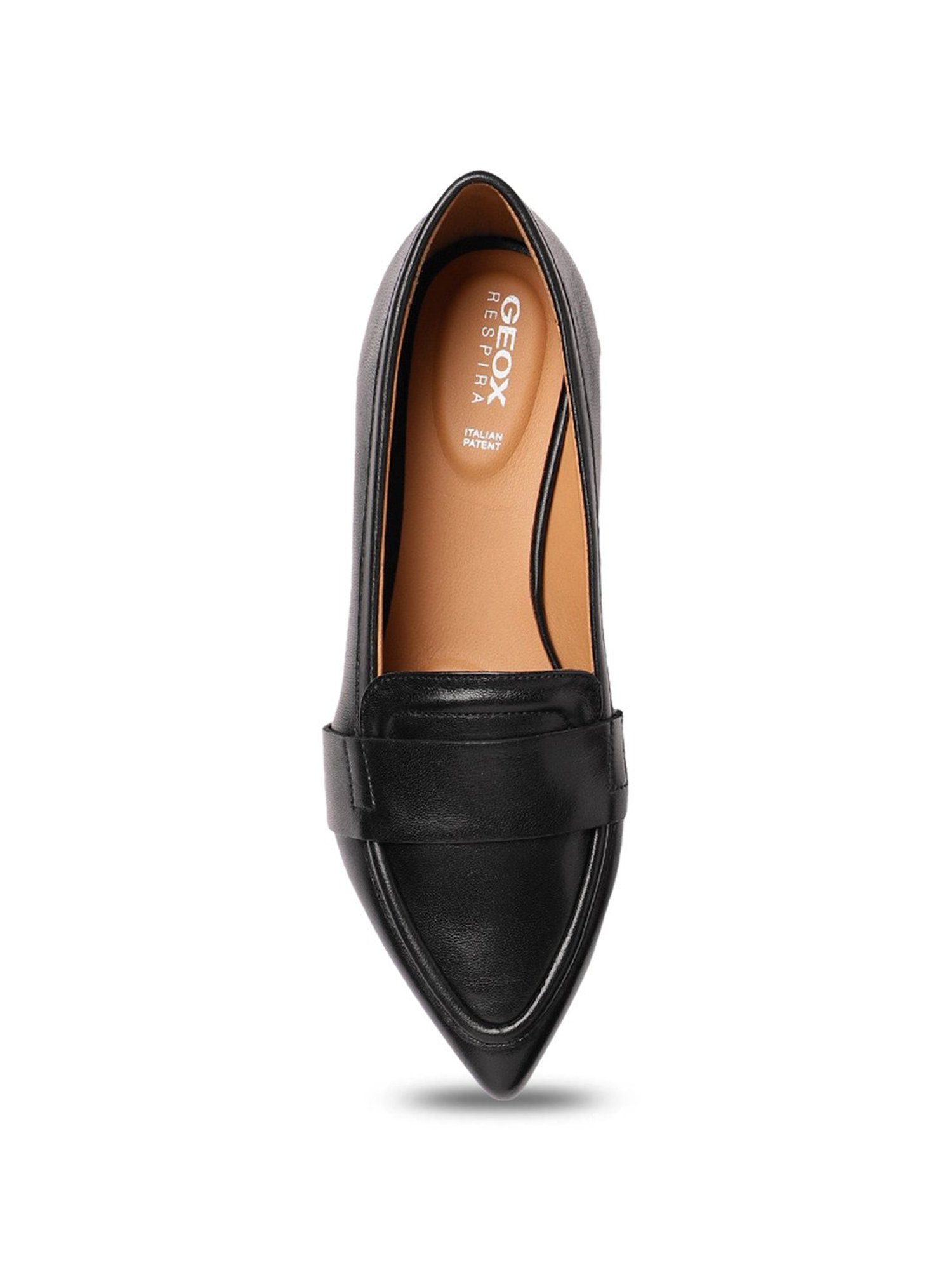 Geox Women's D Charyssa Black Leather Casual Loafers
