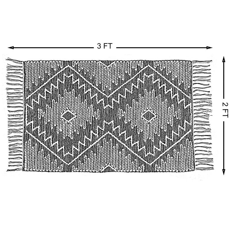 1'10"x1'10" Rectangle Woven Accent Rug Multicolored - DEERLUX