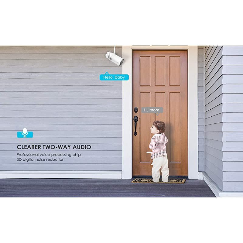 Outdoor Security Camera WiFi Solar Rechargeable Battery Power IP Surveillance Home Cameras 1080P Human Motion Detection Night Vision 2Way Audio 4dbi Antenna IP65 Waterproof CloudSD