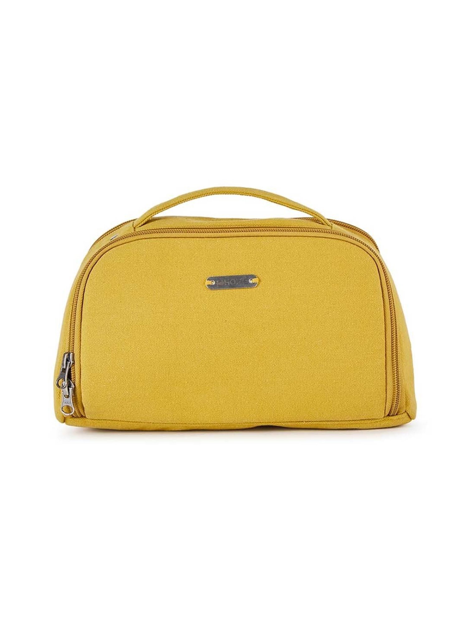 HOSTA HOMES Black Pvc Parachute Material Zipper Bag - Set of 2