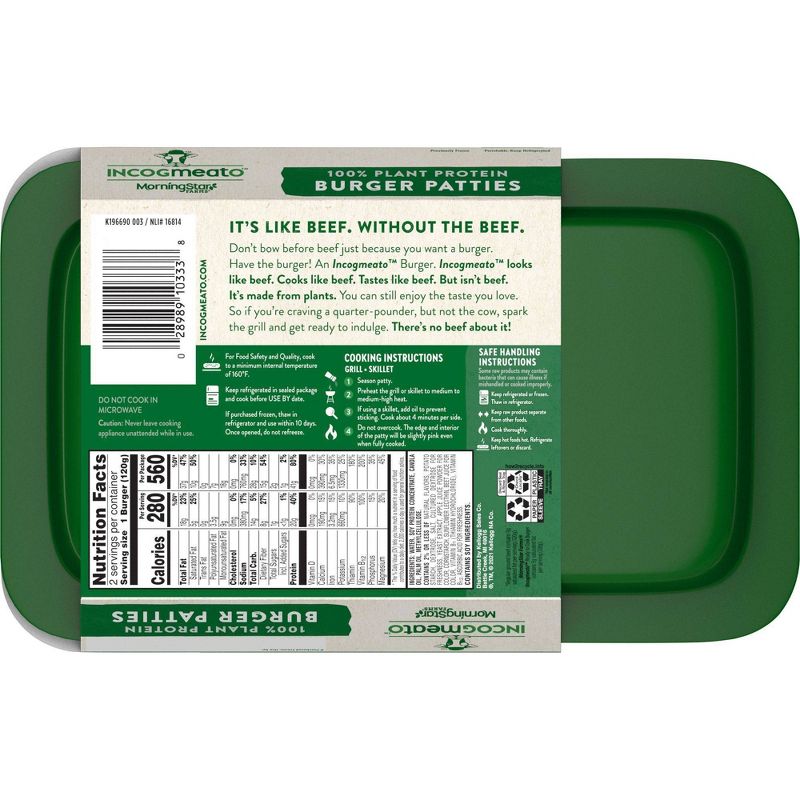 Morningstar Farms Incogmeato Frozen Plant-Based Burger - 8.5oz/2ct