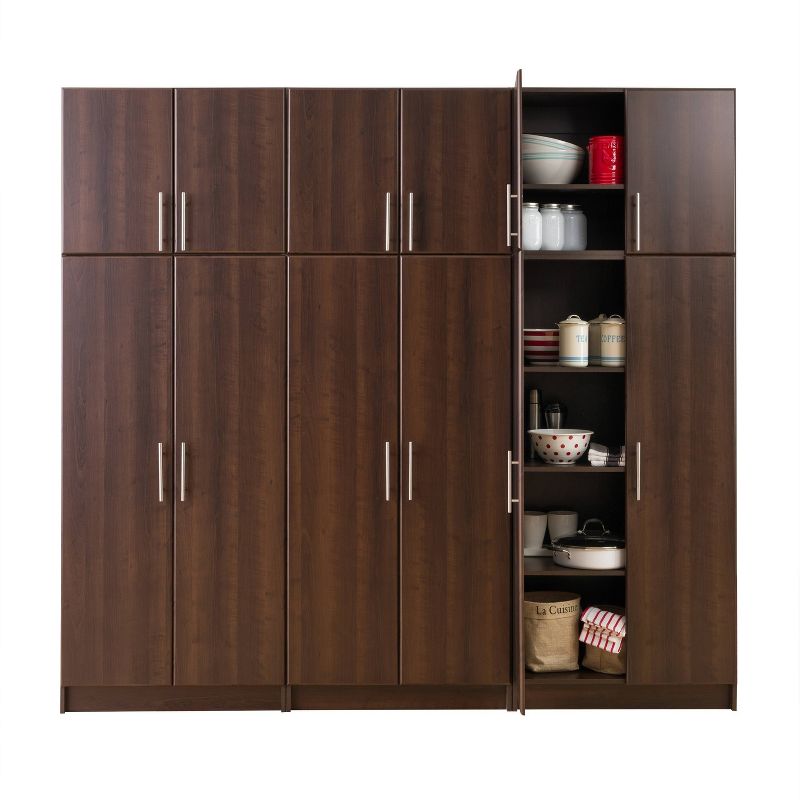 96" Elite with 6 Storage Cabinet Set Espresso - Prepac