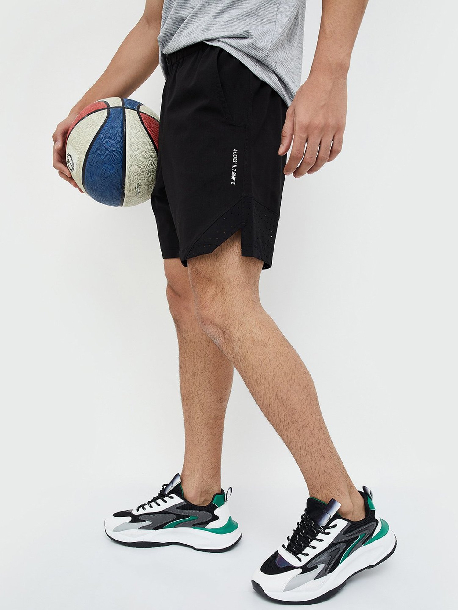 KAPPA Black Regular Fit Sport Shorts