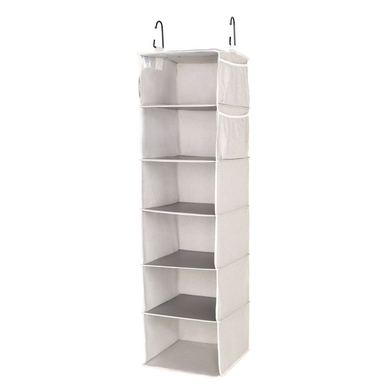 StorageWorks 6-Shelf Hanging Closet Organizer Gray