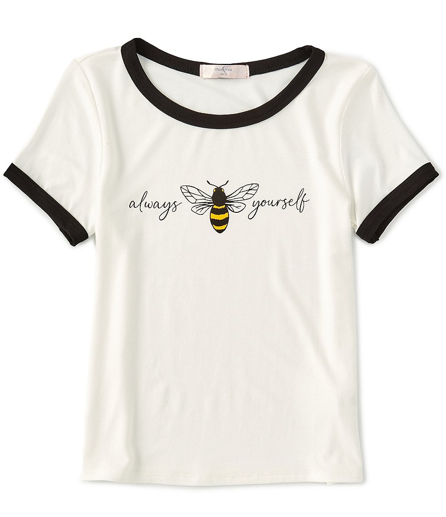 Moa Moa Big Girls 7-16 Short-Sleeve Always Bee Yourself Tee