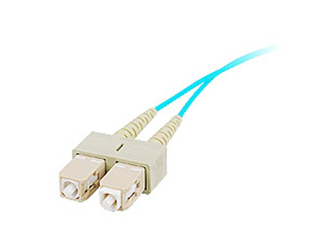 SIIG CB-FE0T11-S1 6.56 ft. (2m) 10 Gb Aqua Multimode 50/125 Duplex Fiber Patch Cable SC/ST