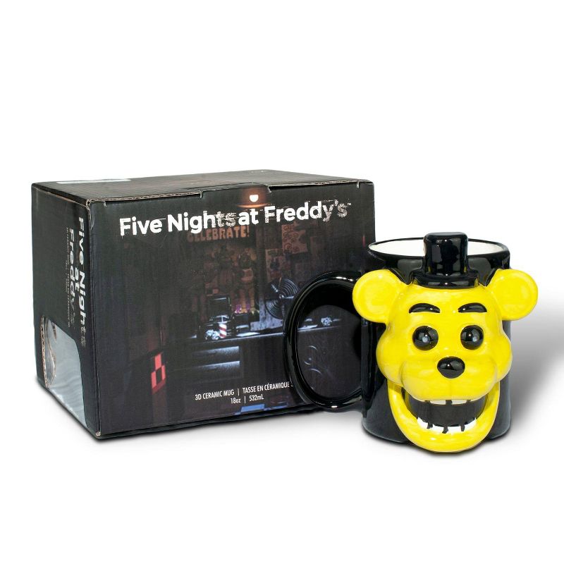 Just Funky Five Nights At Freddy Golden Freddy Fazbear Mug| 3D Ceramic Mug | 16 Ounces
