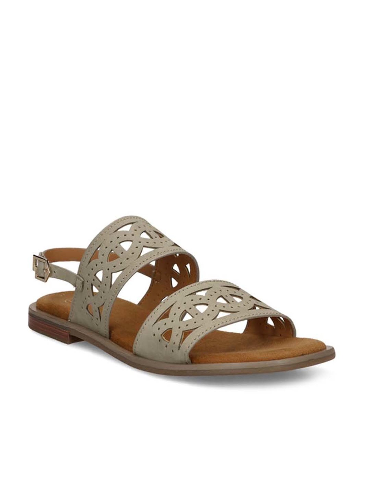 BAGATT Women's Yasha Light Green Back Strap Sandals