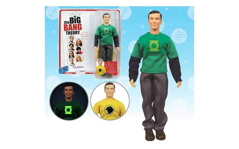 Bif Bang Pow Big Bang Theory Sheldon (Green Lantern/ Hawkman) Retro Clothed 8" Action Figure