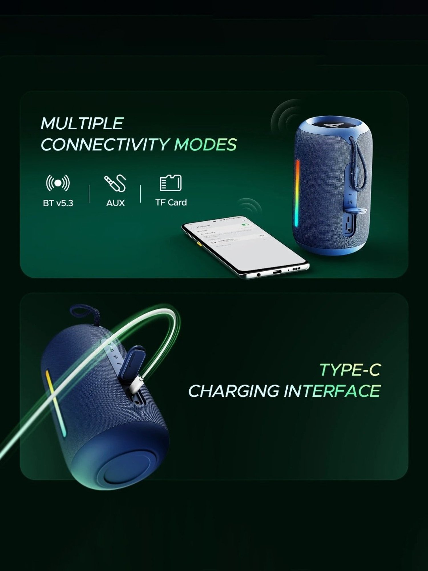 Boat Stone 358 Pro Bluetooth Speaker 14W with 12Hrs Playback (Blue)