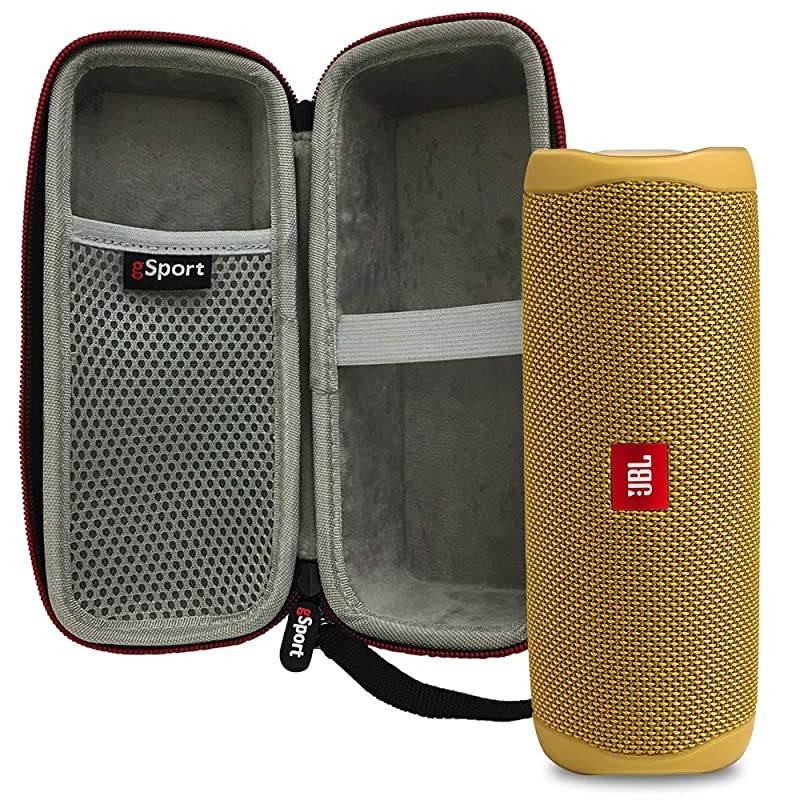 FLIP 5 Portable Speaker IPX7 Waterproof Bundle with gSport Deluxe Hardshell Case (Black)