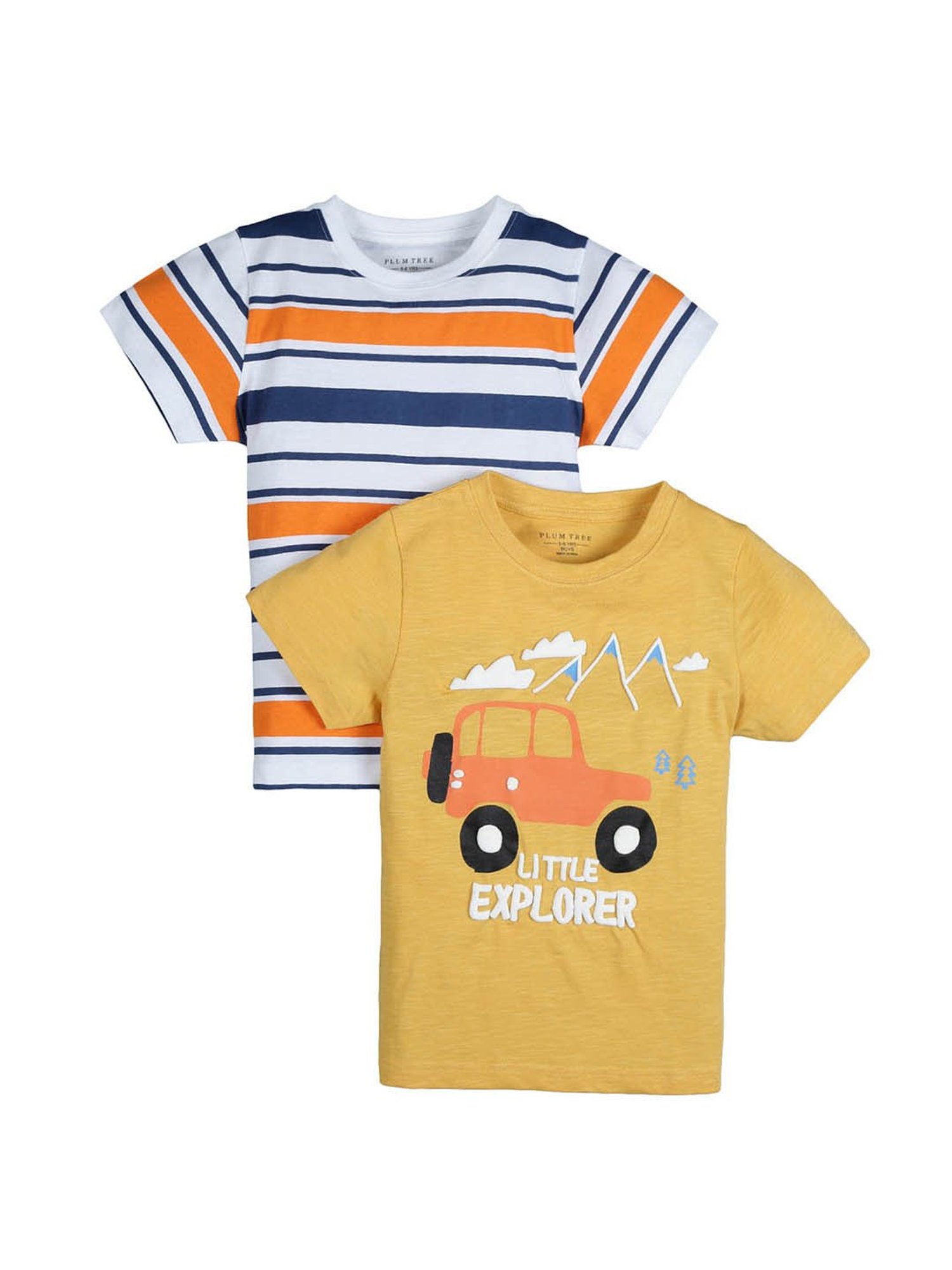 Plum Tree Kids Multicolor Printed T-Shirt (Pack Of 2)