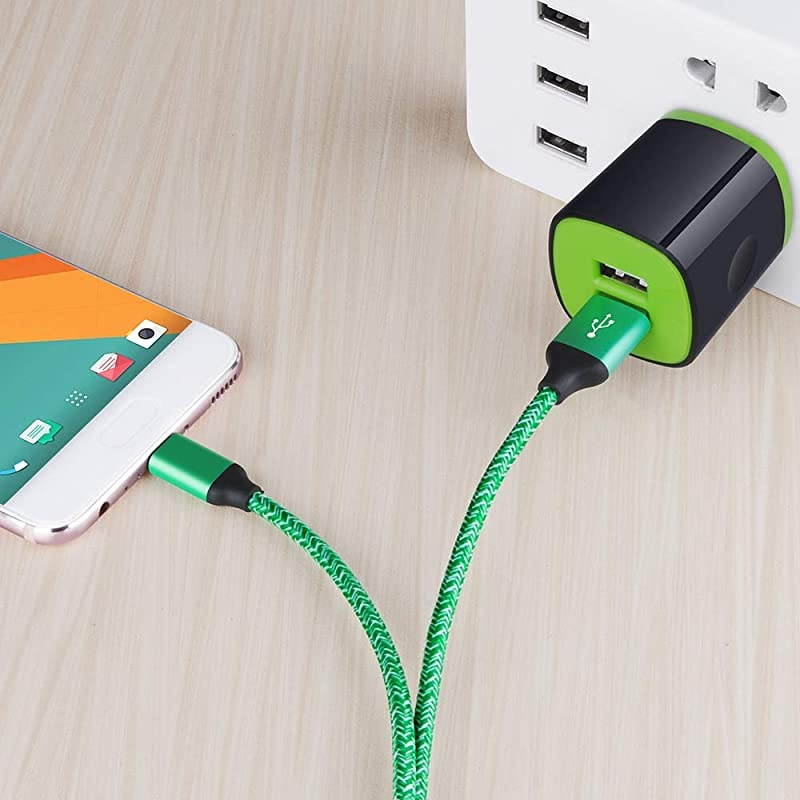 21A USB Charging Block Brick Box Cube with 6ft Type C Fast Charging Charger Cable Compatible with LG Stylo 54 G8 V50 Moto G8 G7 Power Play G6 Plus Z4 X5 Google Pixel 4 3a 2 XL OnePlus 7 6T
