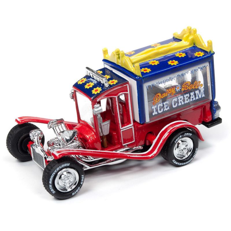 George Barris Ice Cream Truck "Daisy Bell" Custom Red Pearl Ltd Ed 4652 pcs 1/64 Diecast Car by Johnny Lightning