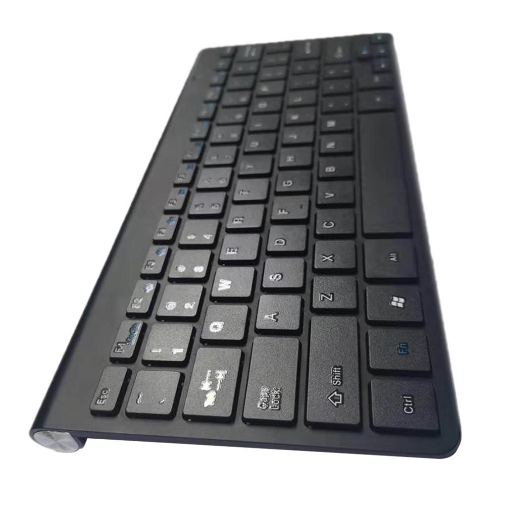 Ultra Slim Wireless Keyboard and Mouse Combo with USB Nano Receiver Black