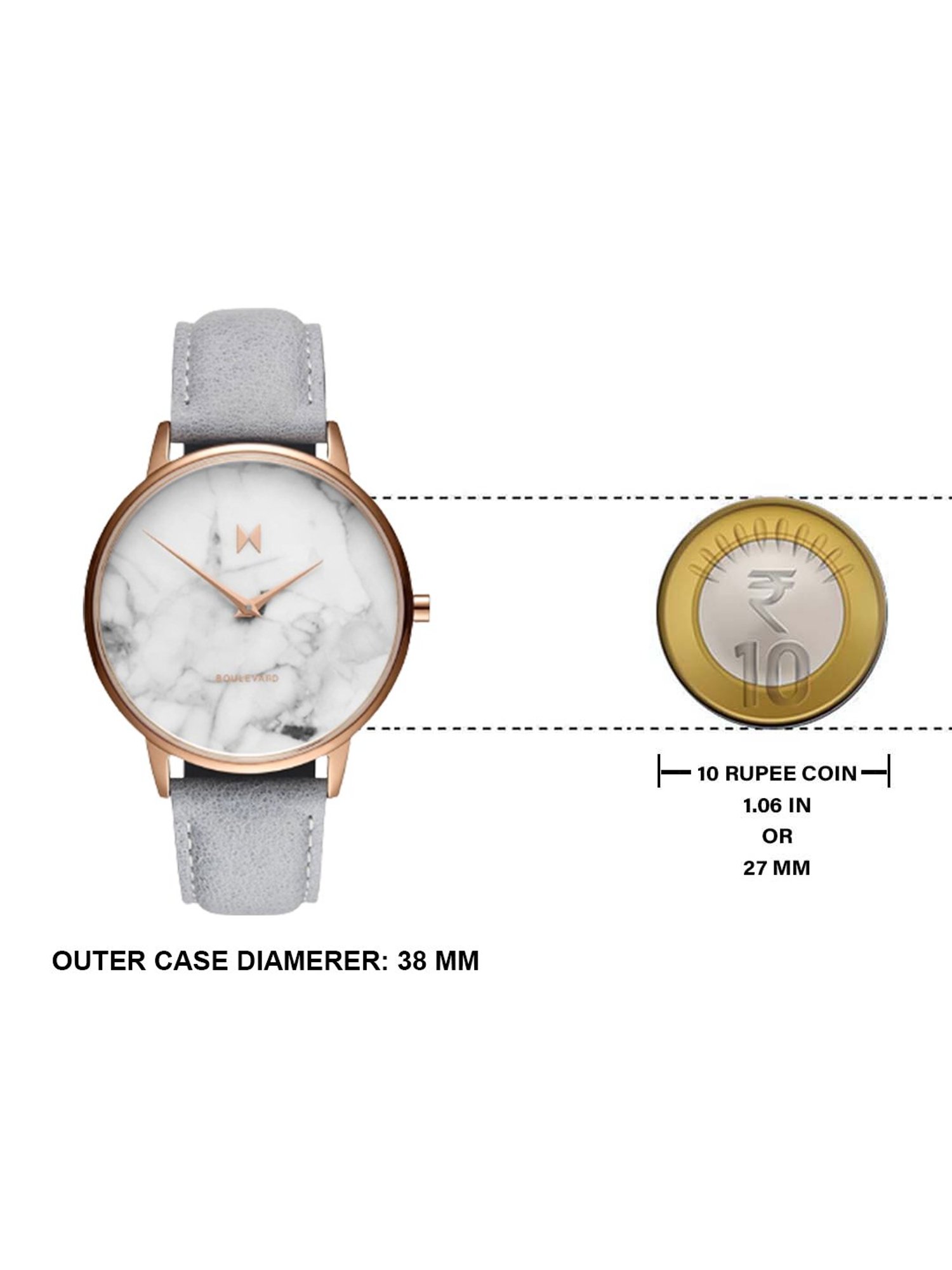 MVMT CBX-MBLRG Boulevard Analog Watch and Bangle Set for Women