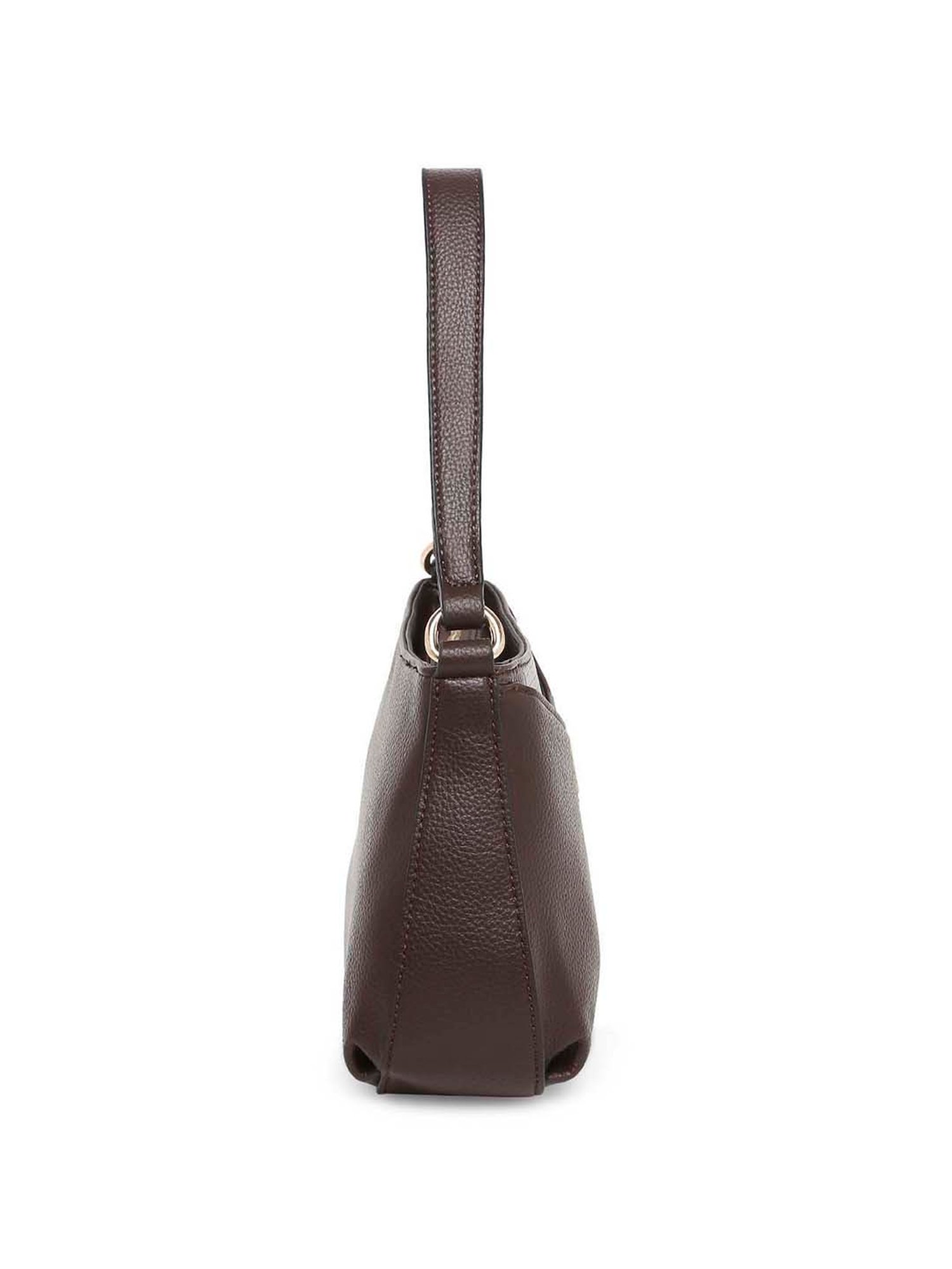 Marina Galanti Brown Textured Medium Baguette Bag