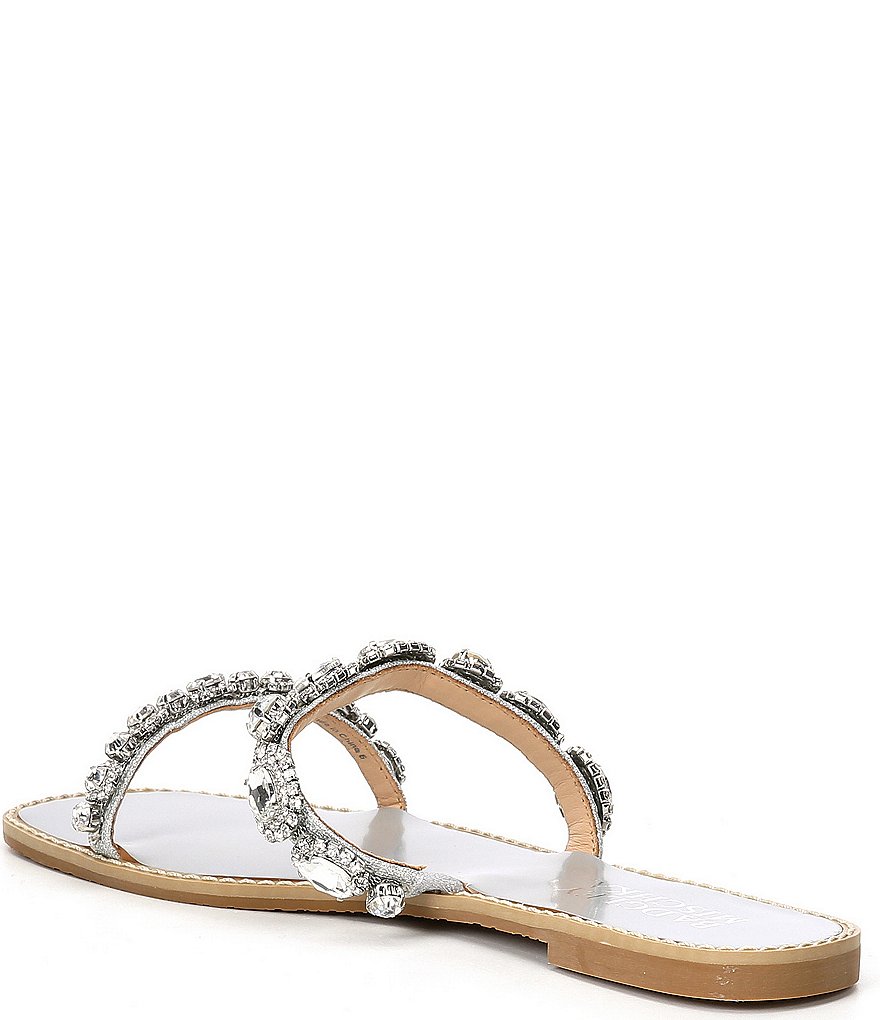 Badgley Mischka Reed Jeweled Strap Detail Sandals