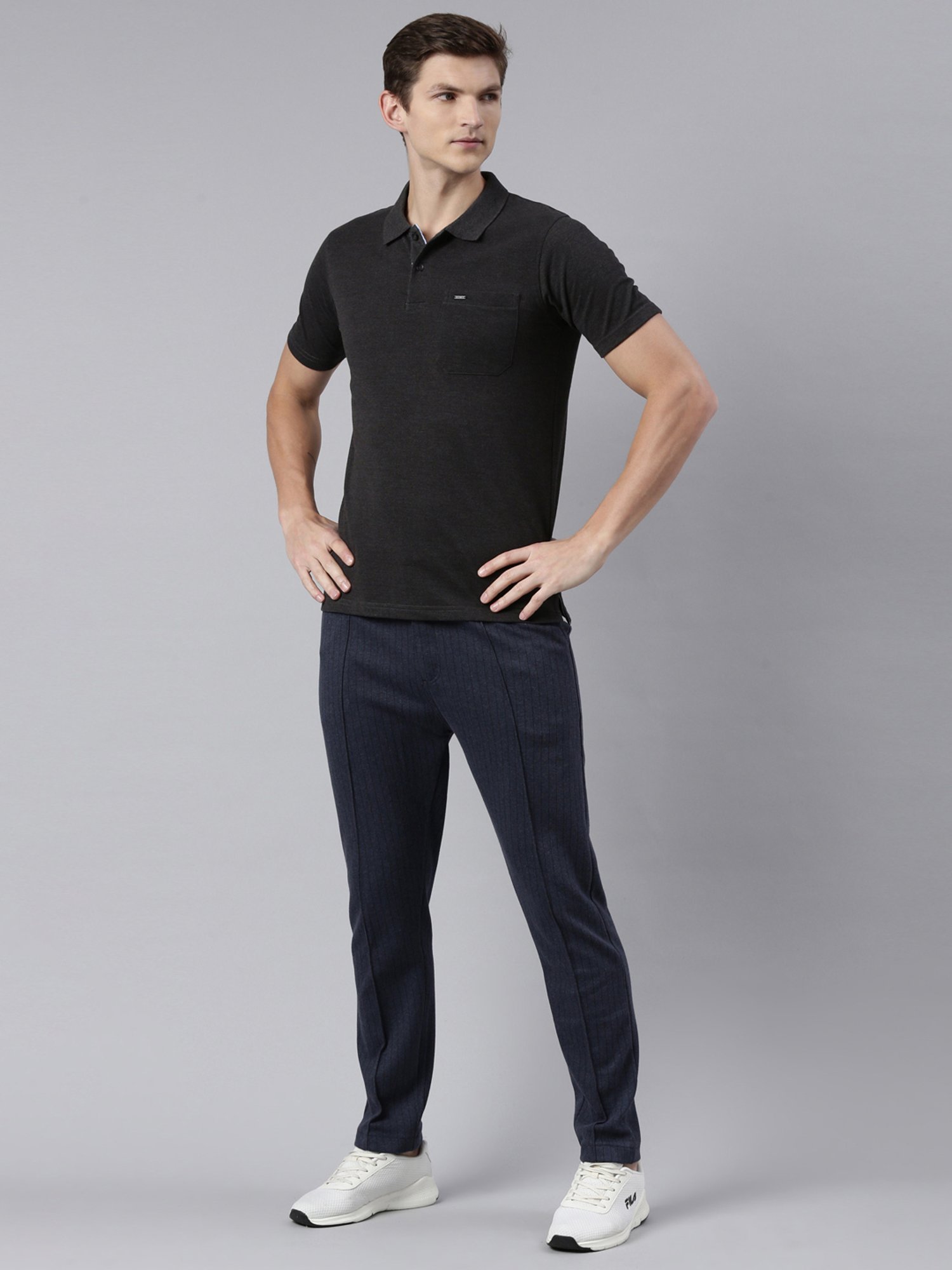 Proline Dark Blue Regular Fit Trackpants