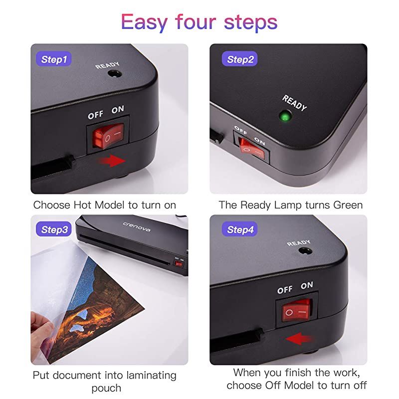 Laminator  A4 Laminator 4 in 1 Thermal Laminator 9 inches 20 Laminating Pouches Paper Trimmer Corner Rounder