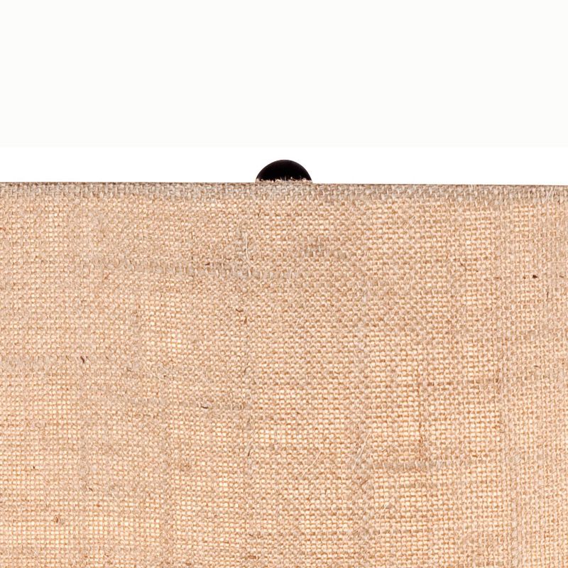 360 Lighting Coastal Table Lamp Woven Seagrass Burlap Drum Shade for Living Room Family Bedroom Bedside Nightstand Office