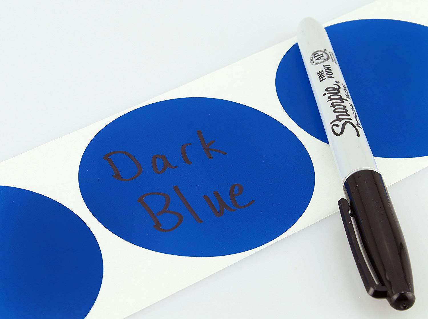 ChromaLabel 3 inch Color-Code Dot Labels | 500/Roll (Dark Blue)