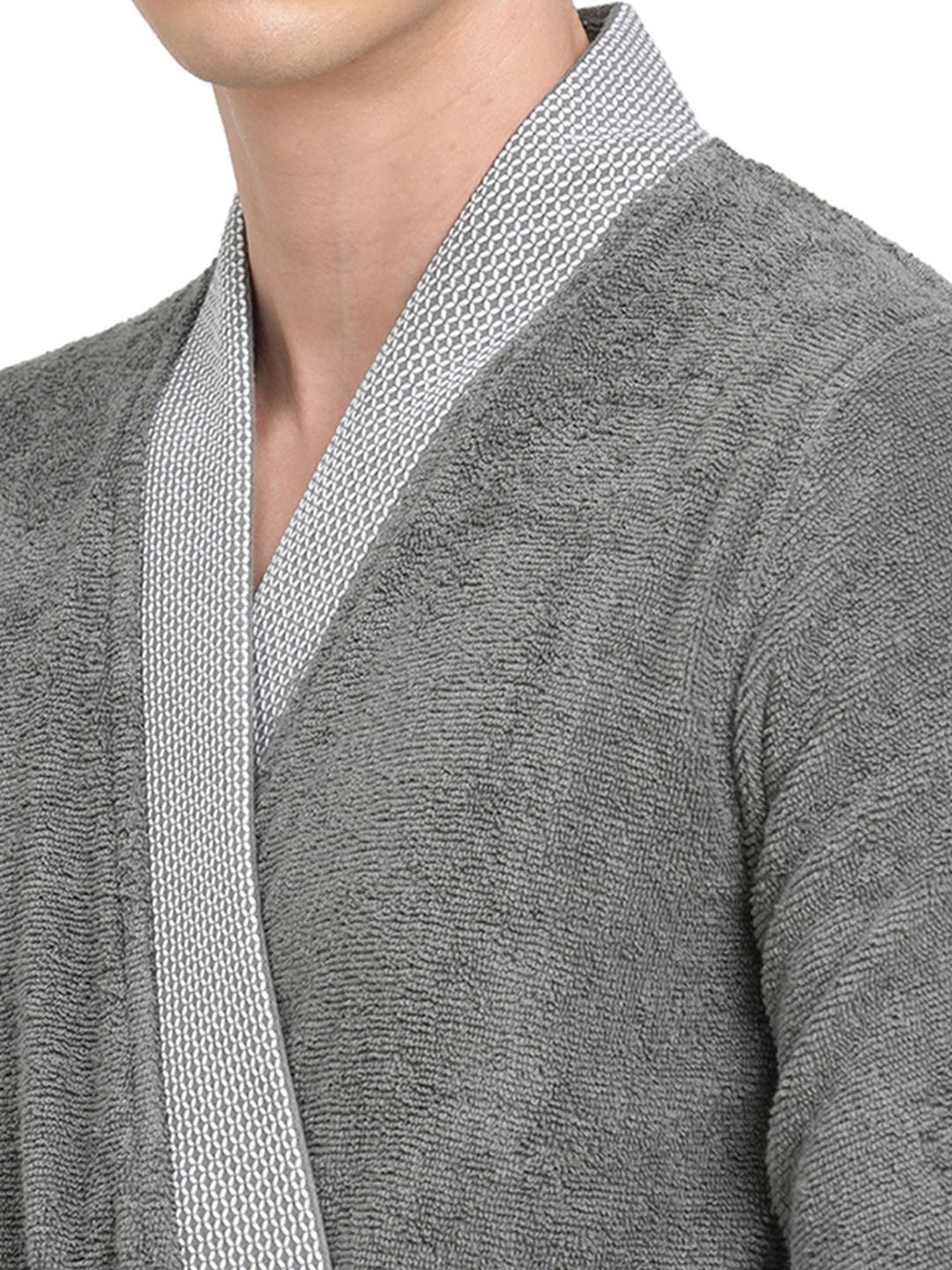 Spaces Hygro Grey 400 GSM Cotton Medium Bathrobe