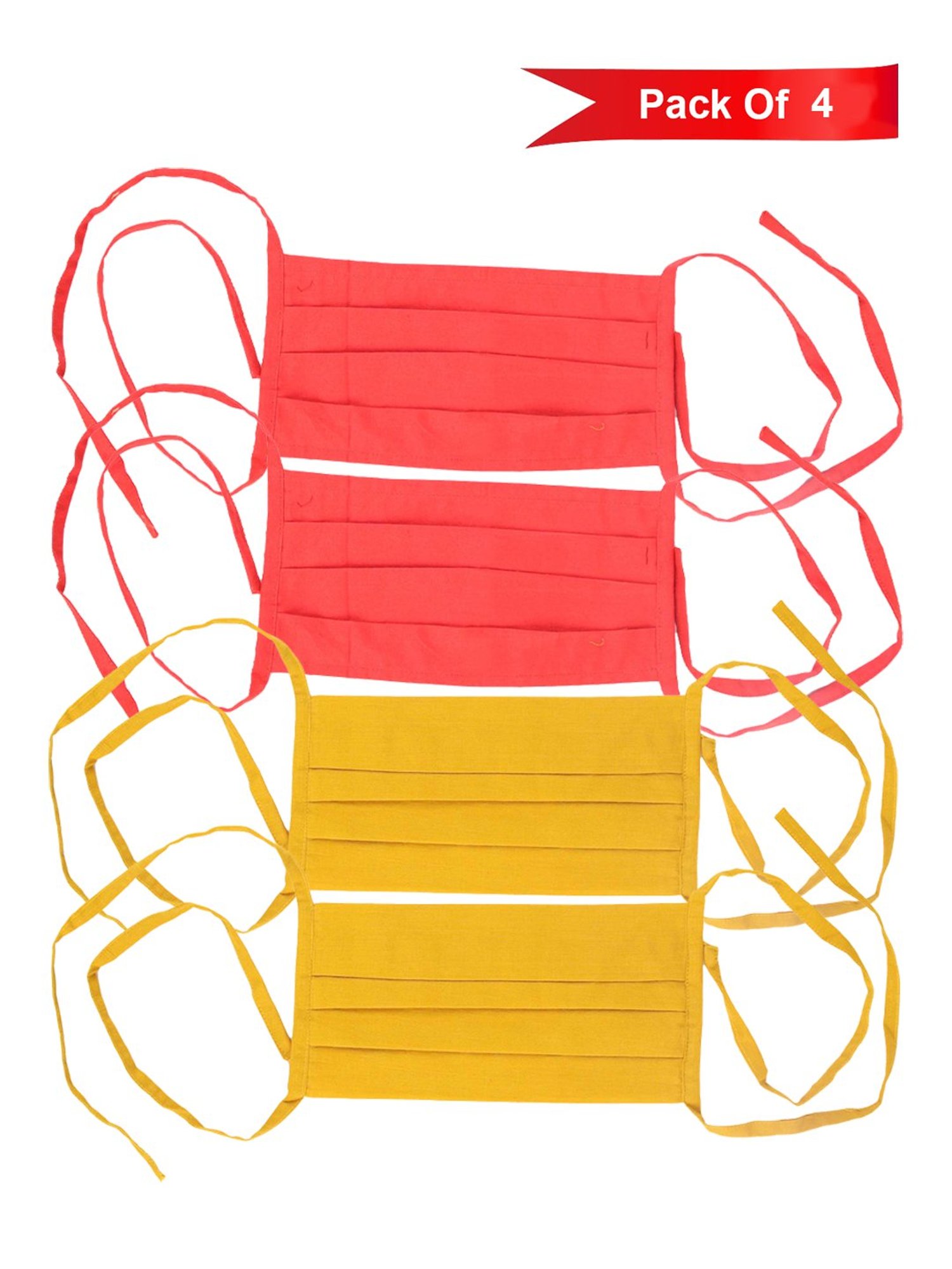 Inweave Reusable 2 Layered Face Masks - Pack of 4