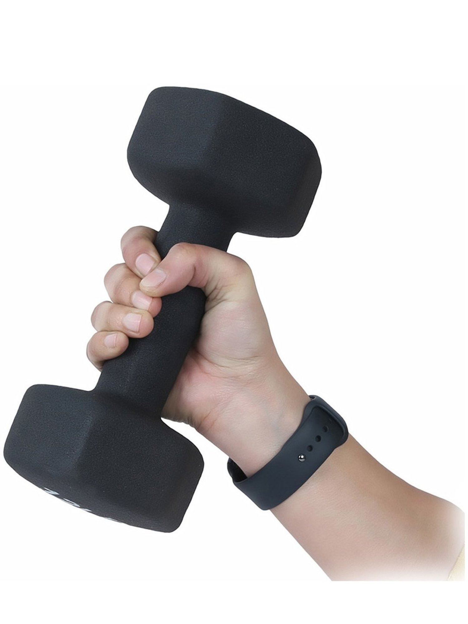 BIGBULL Rubber Coated Solid Hex Dumbbell (Pack Of Two) (2.5 Kg x 2pc (Total = 5 kg))