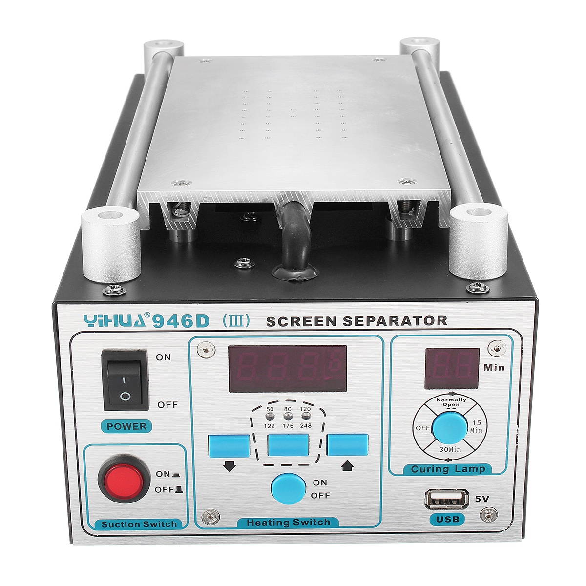 YIHUA 946D 110V/220V LCD Touch Screen Glass Separator Vacuum Pump Splitter Machine UV Light