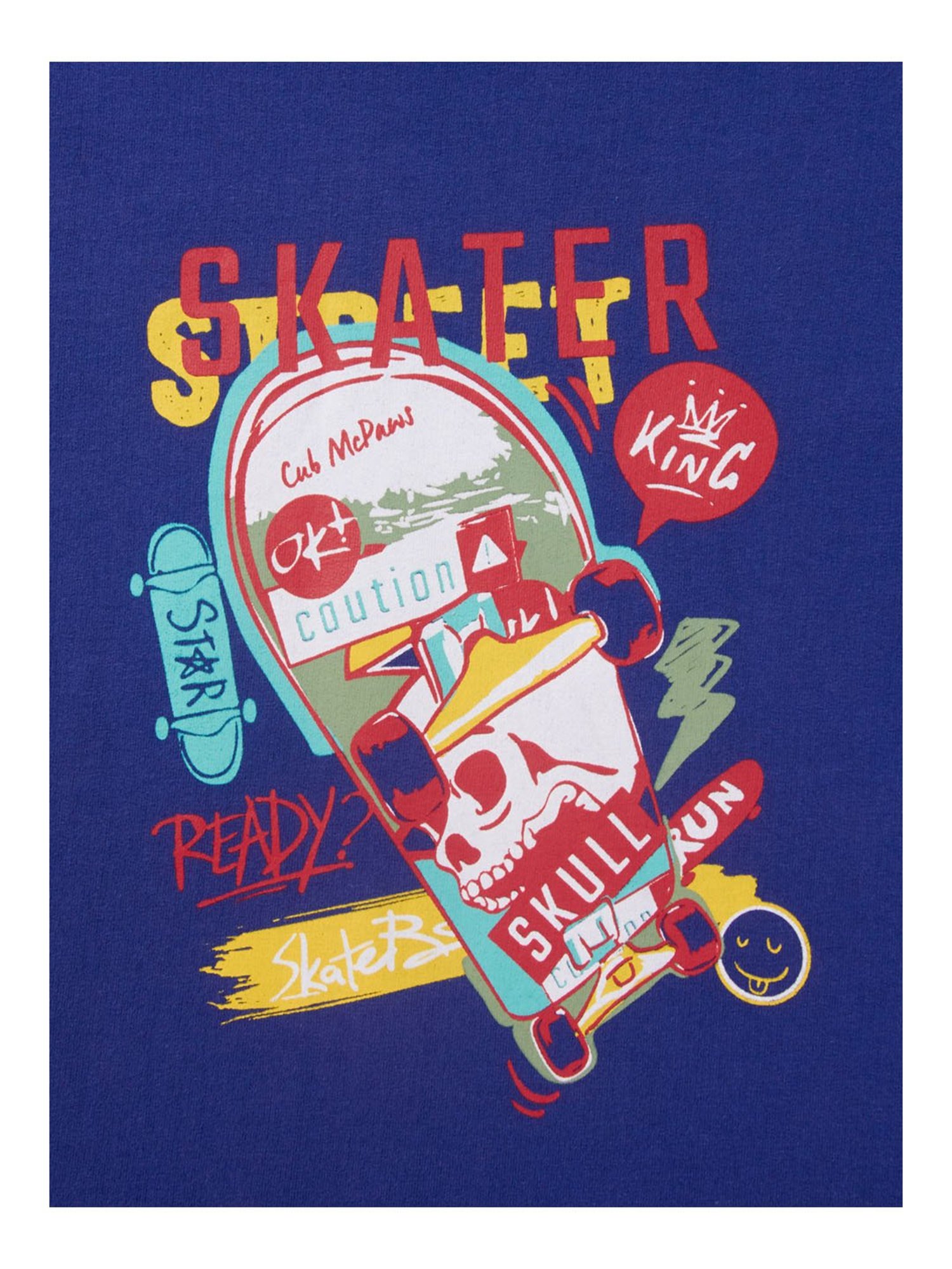 Cub McPaws Kids Dark Blue Printed Sweatshirt