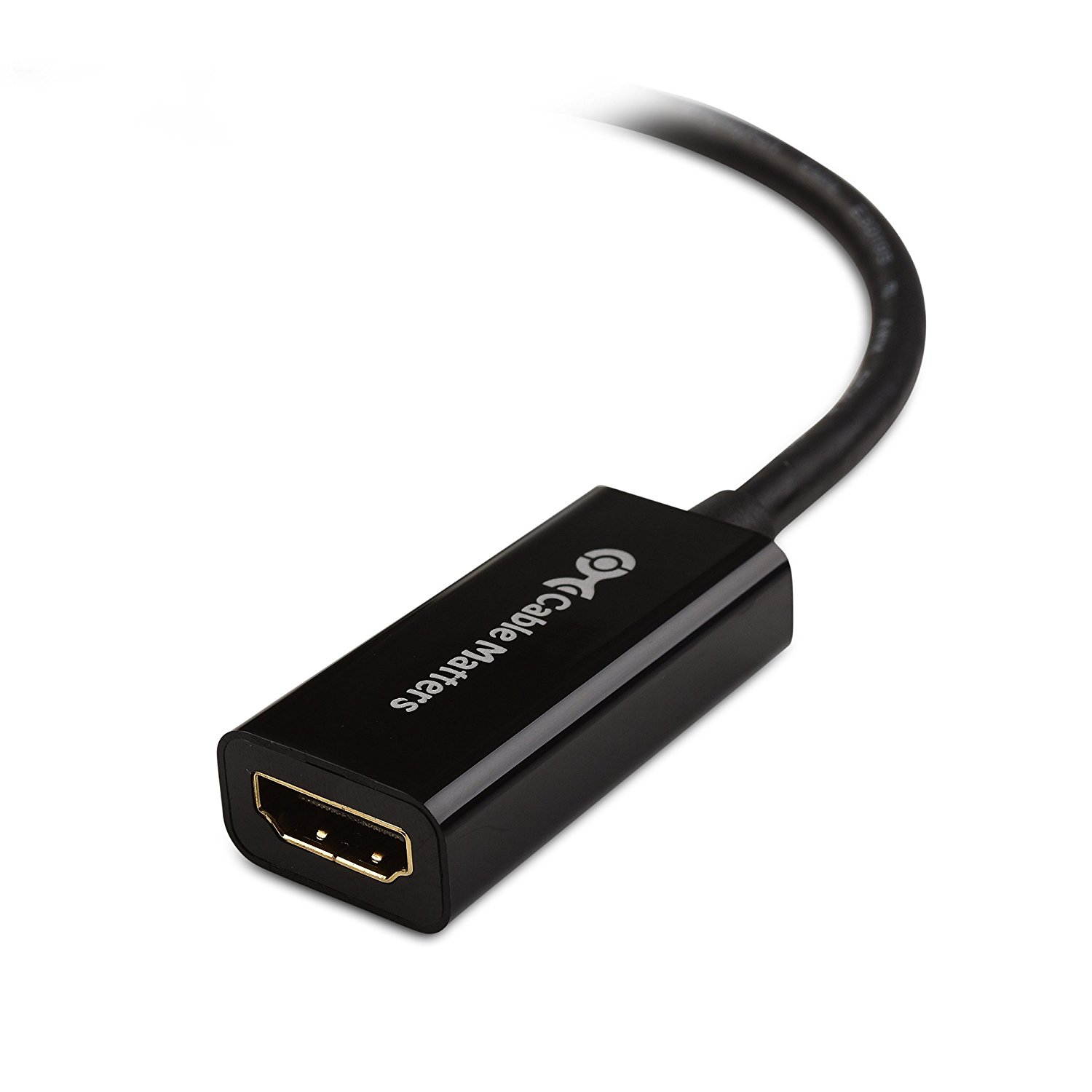 DisplayPort to HDMI Adapter (DP to HDMI Adapter),Extended Desktop or Mirrored Displays, Resolutions up to 1920x1200@60Hz / 1080P (Full HD), Gold-plated connectors, HDCP compatible