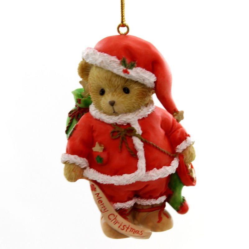 Cherished Teddies Santa Ornament 3Rd In Series  -  Tree Ornaments