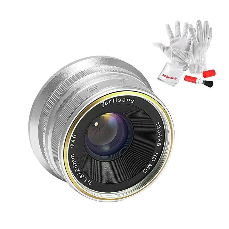 25mm F1.8 Manual Focus Fixed Lens for Sony E-Mount Cameras-APS-C (Silver)