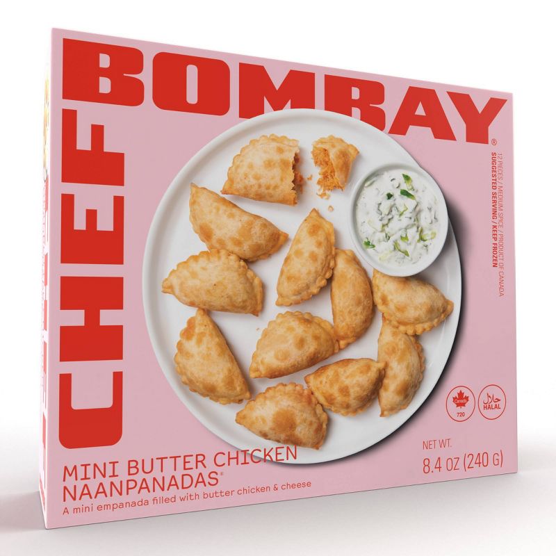Chef Bombay Frozen Mini Butter Chicken Naanpanadas - 8.4oz