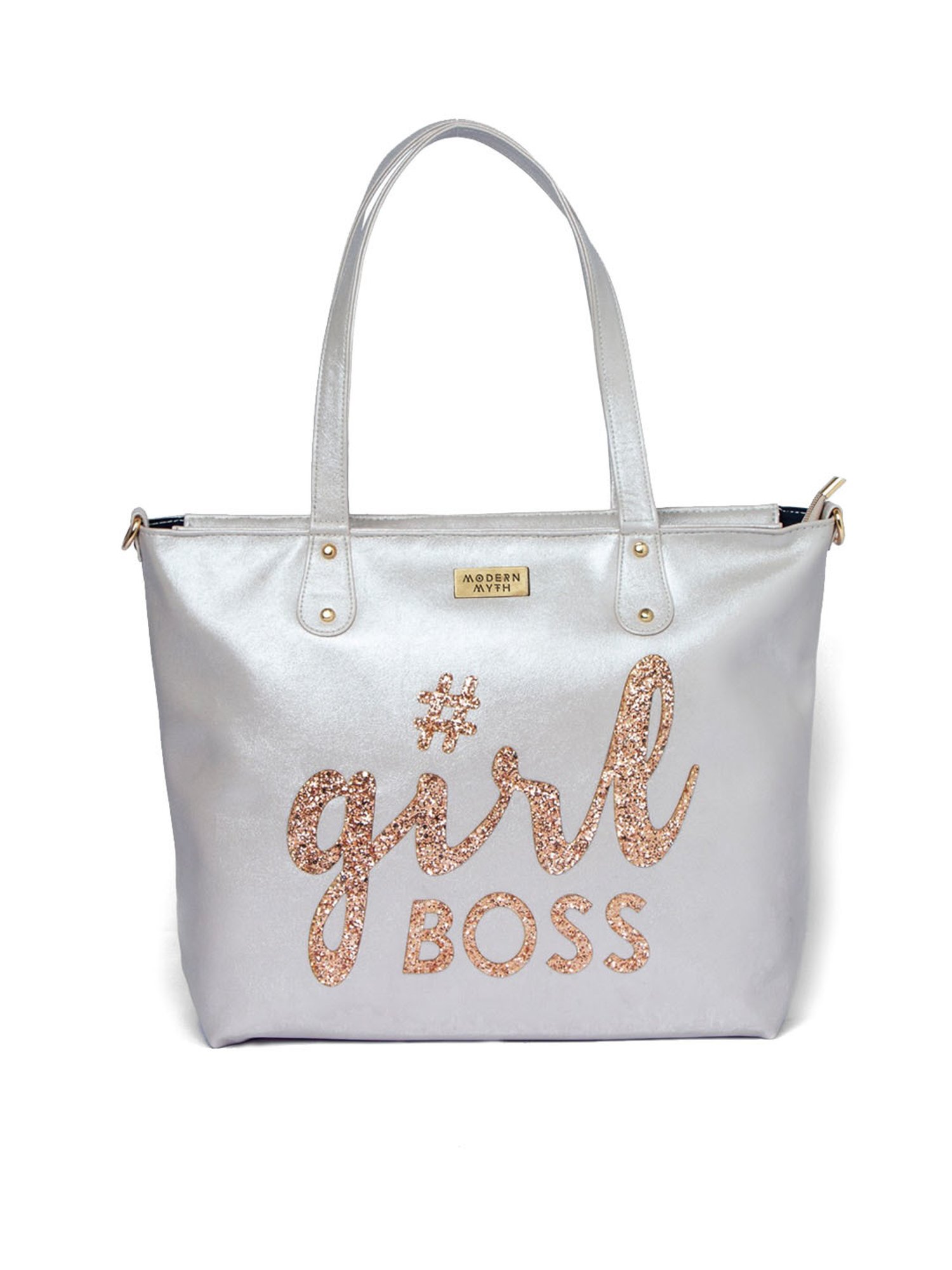 Modern Myth Silver Large Tote Bag