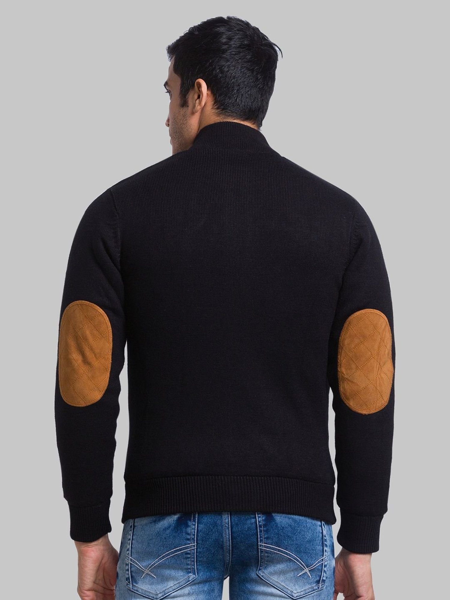 Parx Black Regular Fit Sweater