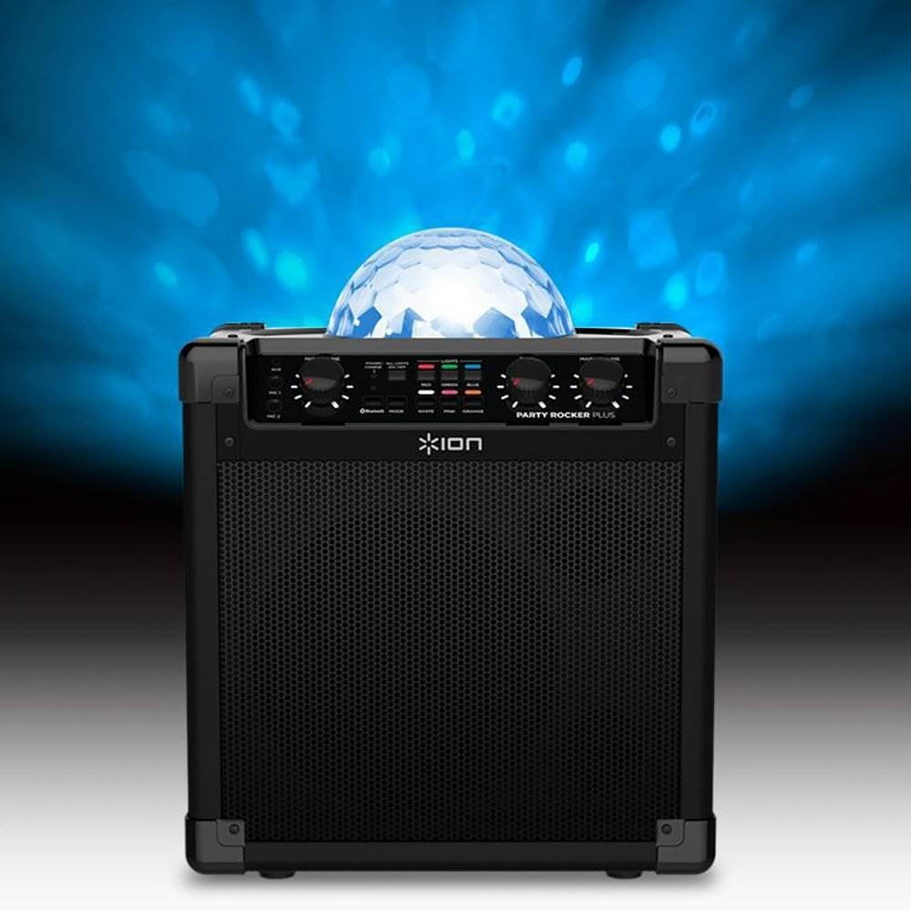 Ion Audio Party Rocker Plus Bluetooth Karaoke Speaker with Lights (2 Pack)