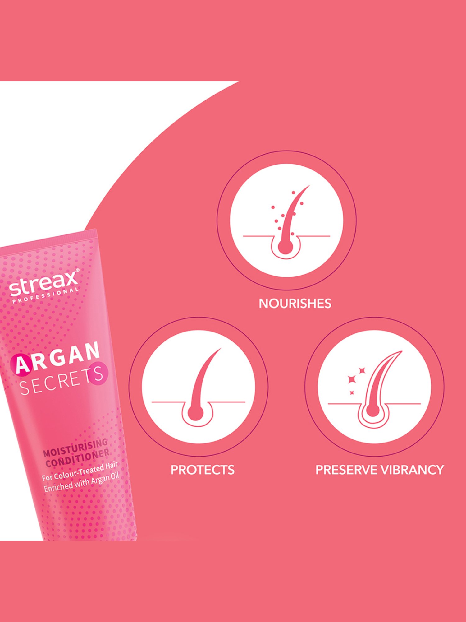 Streax Professional Argan Secrets Moisturising Conditioner - 240 gm