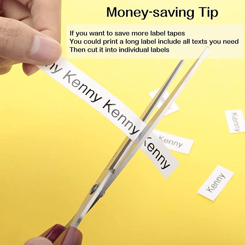 Compatible Label Tape Replacement for DYMO 45010 45013 45017 45018 45019 Label Tape Clear/White/Green/Red/Yellow 12mm Label Refills Work for LabelManager 160 210D 260P 280 360D 420P, 5-Pack