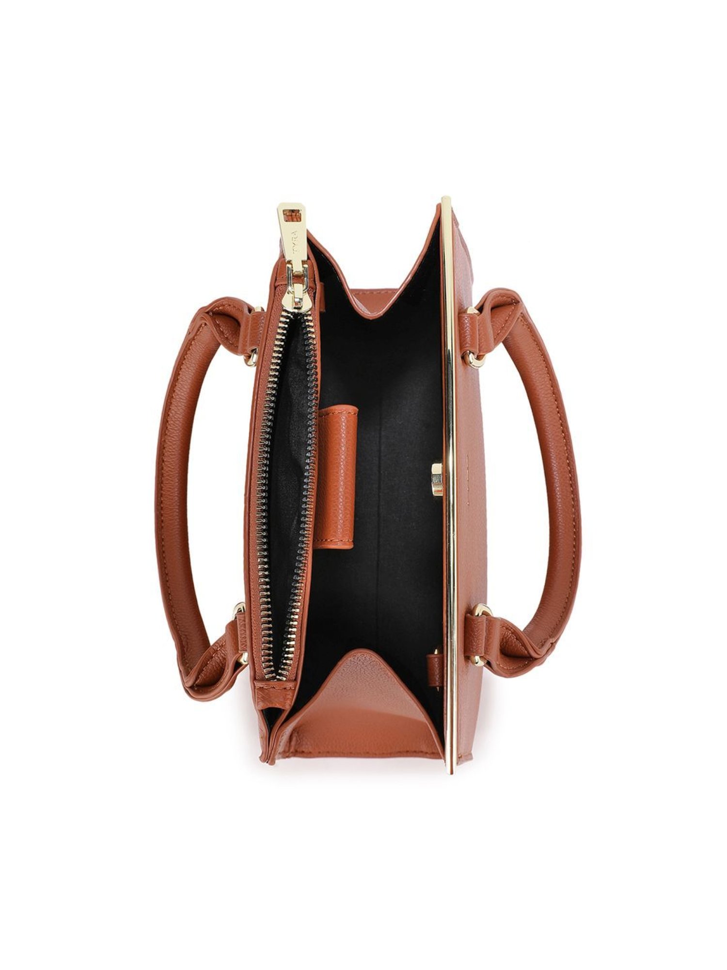 Tyra Calla Tan Solid Faux Leather Handbag