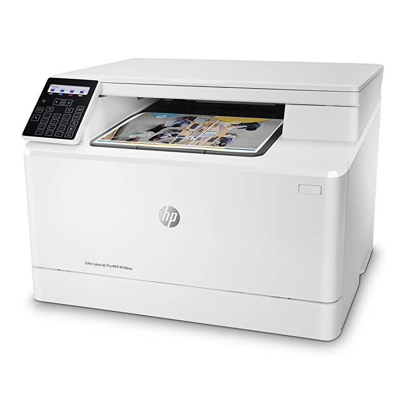 Color Laserjet Pro M180nw All-in-One Wireless Color Laser Printer, Mobile Printing & Built-in Ethernet, Works with Alexa (T6B74A)