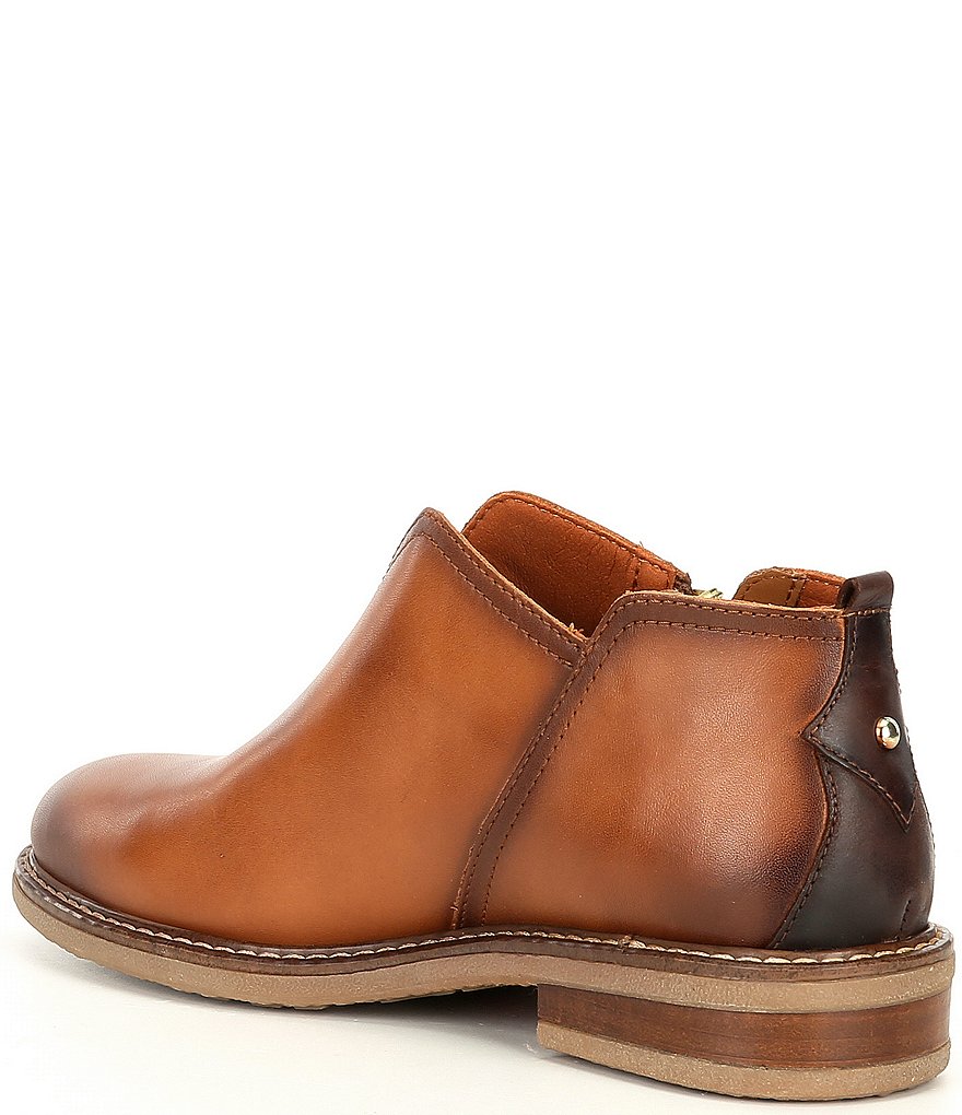 Pikolinos Aldaya Side Zip Leather Block Heel Booties