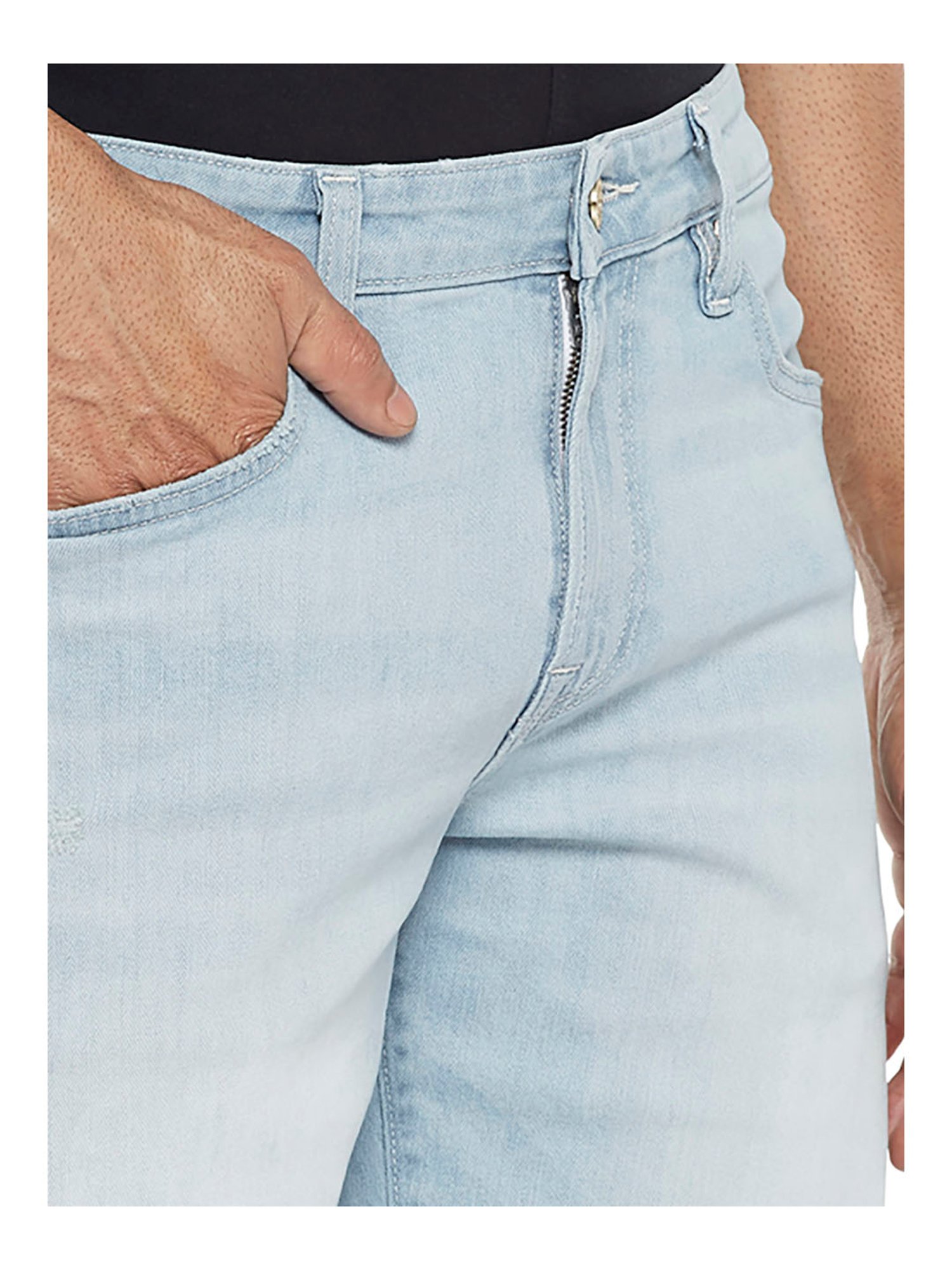 EVERBLUE Blue Midrise Shorts