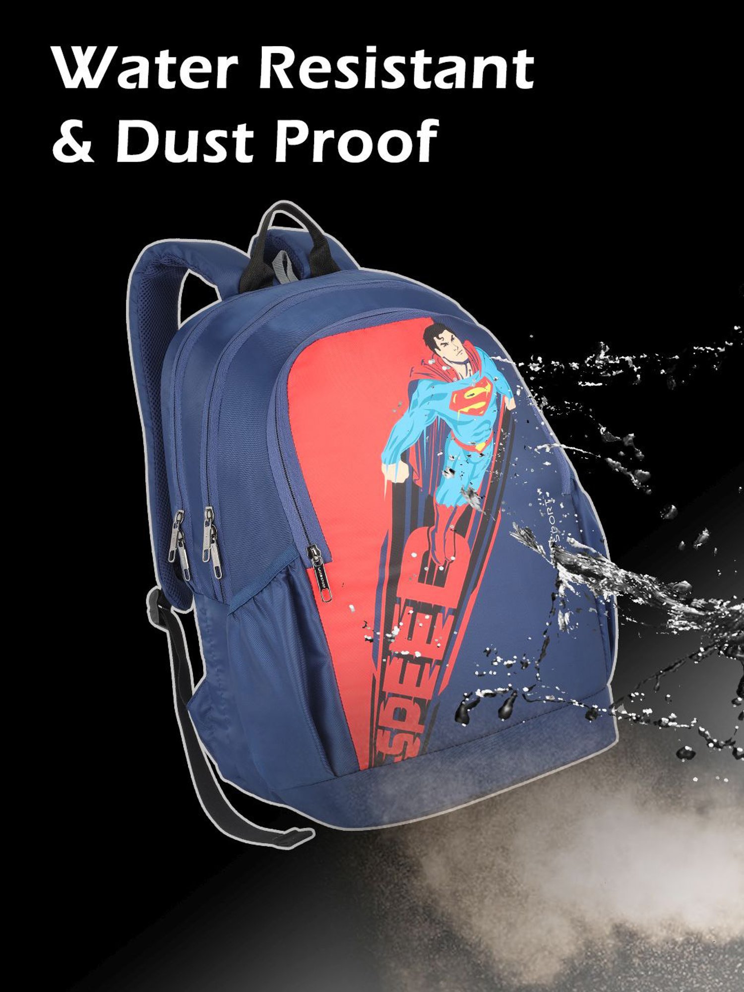 Lavie Sport Superman 33L College Laptop Backpack For Boys & Girls (Navy)