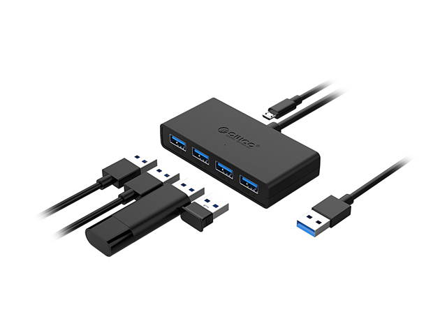 ORICO 4-Port USB 3.0 Data Hub with 4.92ft USB 3.0 Cable for Macbook, Mac Pro / mini, iMac, Surface Pro, XPS, Notebook PC, USB Flash Drives, Mobile HDD, and More
