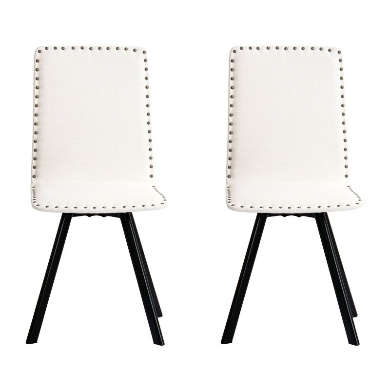 Studded Linen Swivel Set Cream - ACEssentials