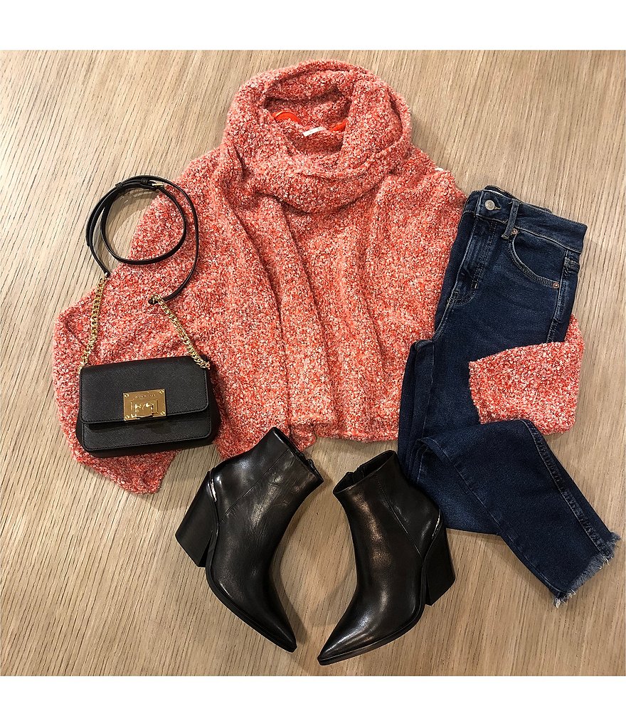 Free People Raw Hem High Rise Cotton Blend Jeans