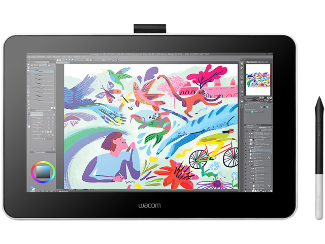 Wacom One Digital Drawing Tablet with Screen, 13.3 inch Graphics Display for Art and Animation Beginners (DTC133W0A)